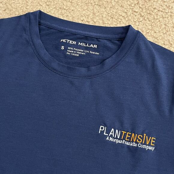 Peter Millar Womens Performance Blue T Shirt Size Small (company logo) - Picture 2 of 6